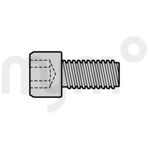 Tornillo cilíndrico M8 × 16, galvanizado, con hexágono interior para frenado de Hörmann